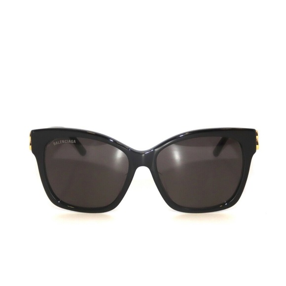 Balenciaga BB0102SA 0102S 001 Black Gold Gray Sunglasses - Picture 5 of 5